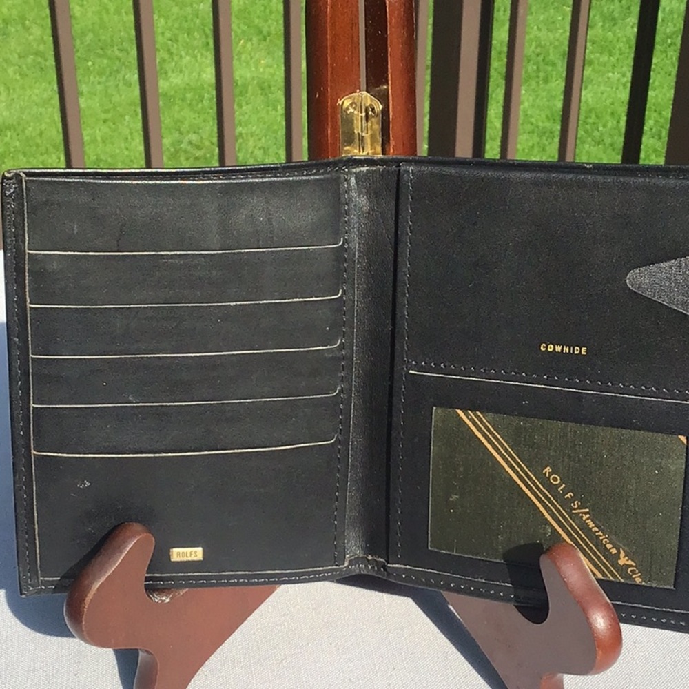 VTG ROLFS BLACK LEATHER WALLET - Picture 4 of 7